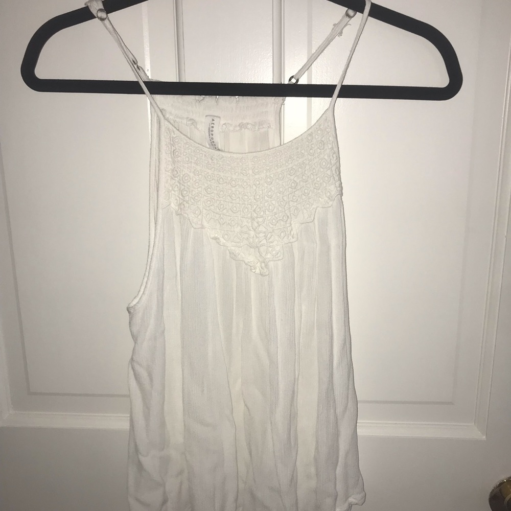 White crochet tank